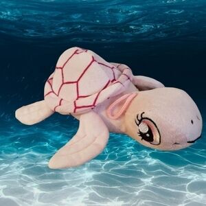 𝅺FIESTA Pink Turtle with big embroidered eyes A41880